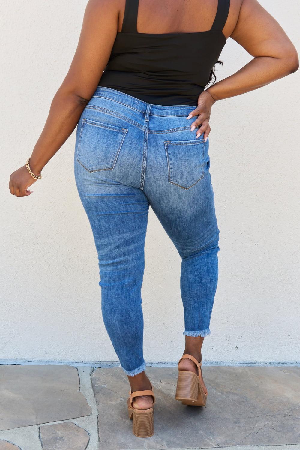 Embrace Positivity Plus Size High Waisted Skinny Jeans - MXSTUDIO.COM