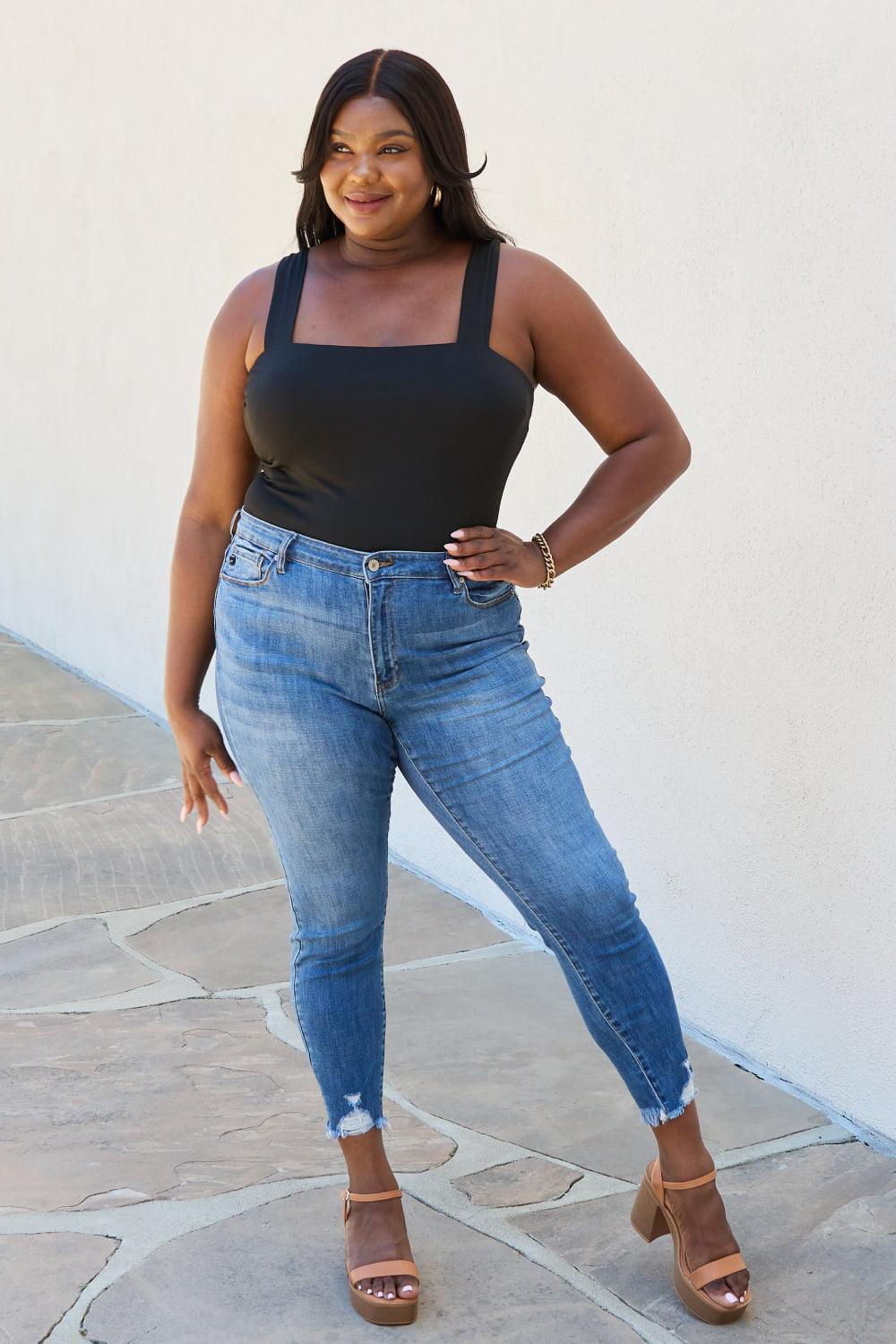 Embrace Positivity Plus Size High Waisted Skinny Jeans - MXSTUDIO.COM