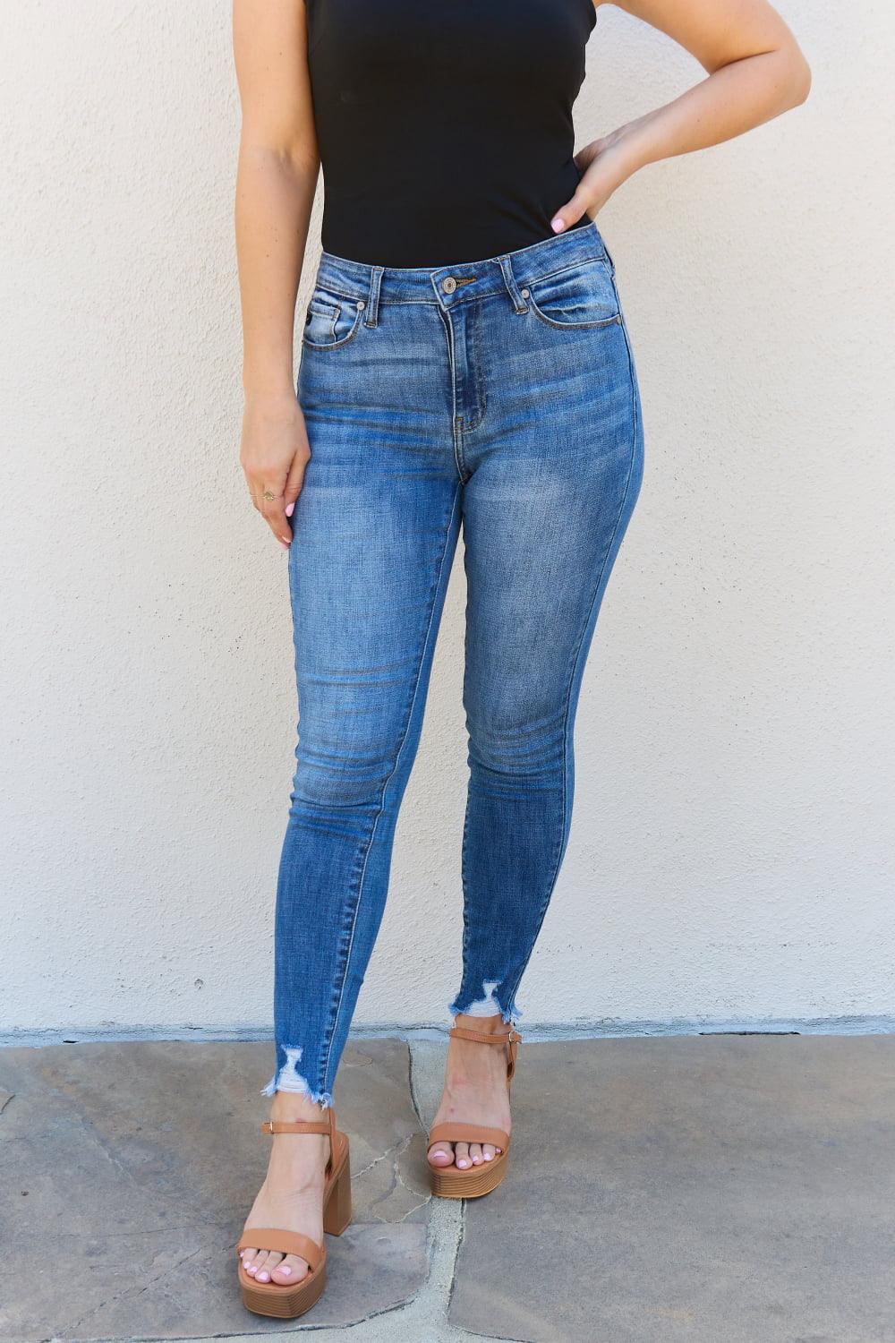 Embrace Positivity Plus Size High Waisted Skinny Jeans - MXSTUDIO.COM