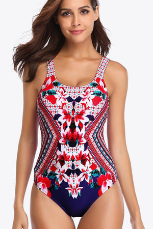 Enjoyable Time Backless Floral One Piece Swimsuit - MXSTUDIO.COM