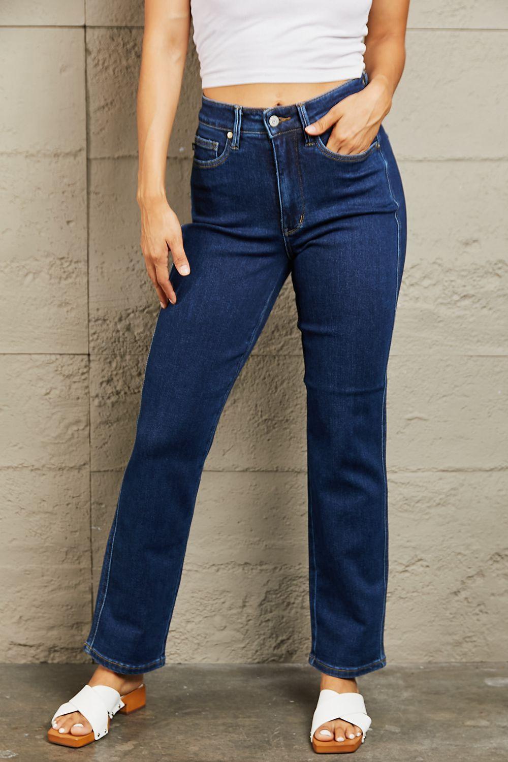 Excellent Tummy Control Plus Size High Waisted Jeans - MXSTUDIO.COM