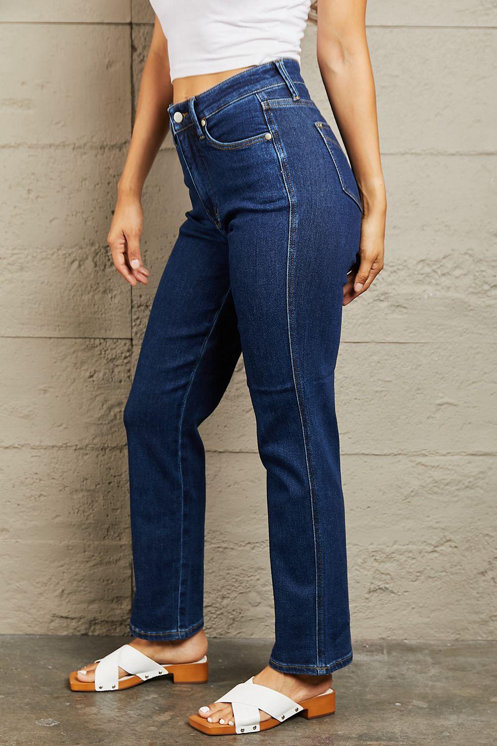 Excellent Tummy Control Plus Size High Waisted Jeans - MXSTUDIO.COM