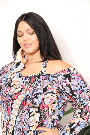 Extravagant Criss Cross Plus Size Off Shoulder Blouse - MXSTUDIO.COM