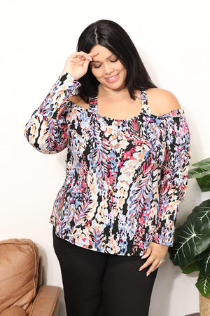 Extravagant Criss Cross Plus Size Off Shoulder Blouse - MXSTUDIO.COM