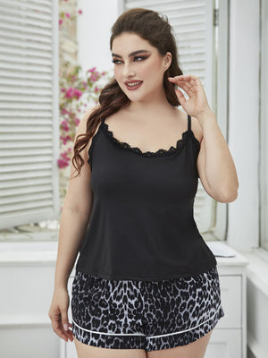 Extremely Cool Plus Size Cami And Shorts Set - MXSTUDIO.COM