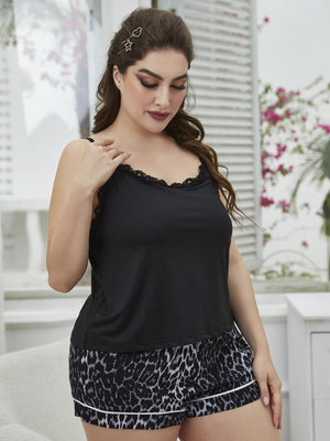 Extremely Cool Plus Size Cami And Shorts Set - MXSTUDIO.COM