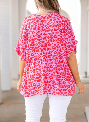 Fabulous Plus Size Printed Womens Half Sleeve Top - MXSTUDIO.COM