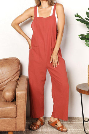 Feel Excited Sleeveless Wide Leg Overalls - MXSTUDIO.COM