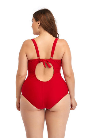 Flattering Blooms Plus-Size One-Piece Swimsuit - MXSTUDIO.COM