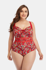 Flattering Blooms Plus-Size One-Piece Swimsuit - MXSTUDIO.COM