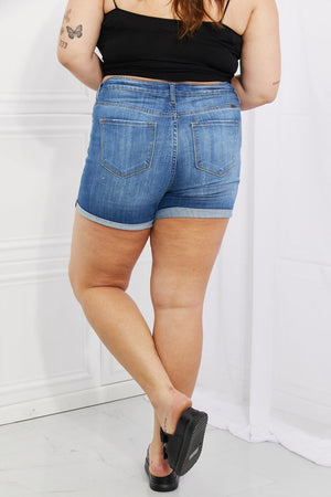 Frisky Plus Size High Waisted Denim Shorts - MXSTUDIO.COM