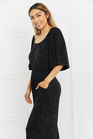 Getaway Perfect Plus Size Black Flutter Sleeves Jumpsuit - MXSTUDIO.COM