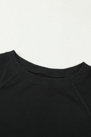 Girls Round Neck Ribbed Trim Sweatshirt - MXSTUDIO.COM