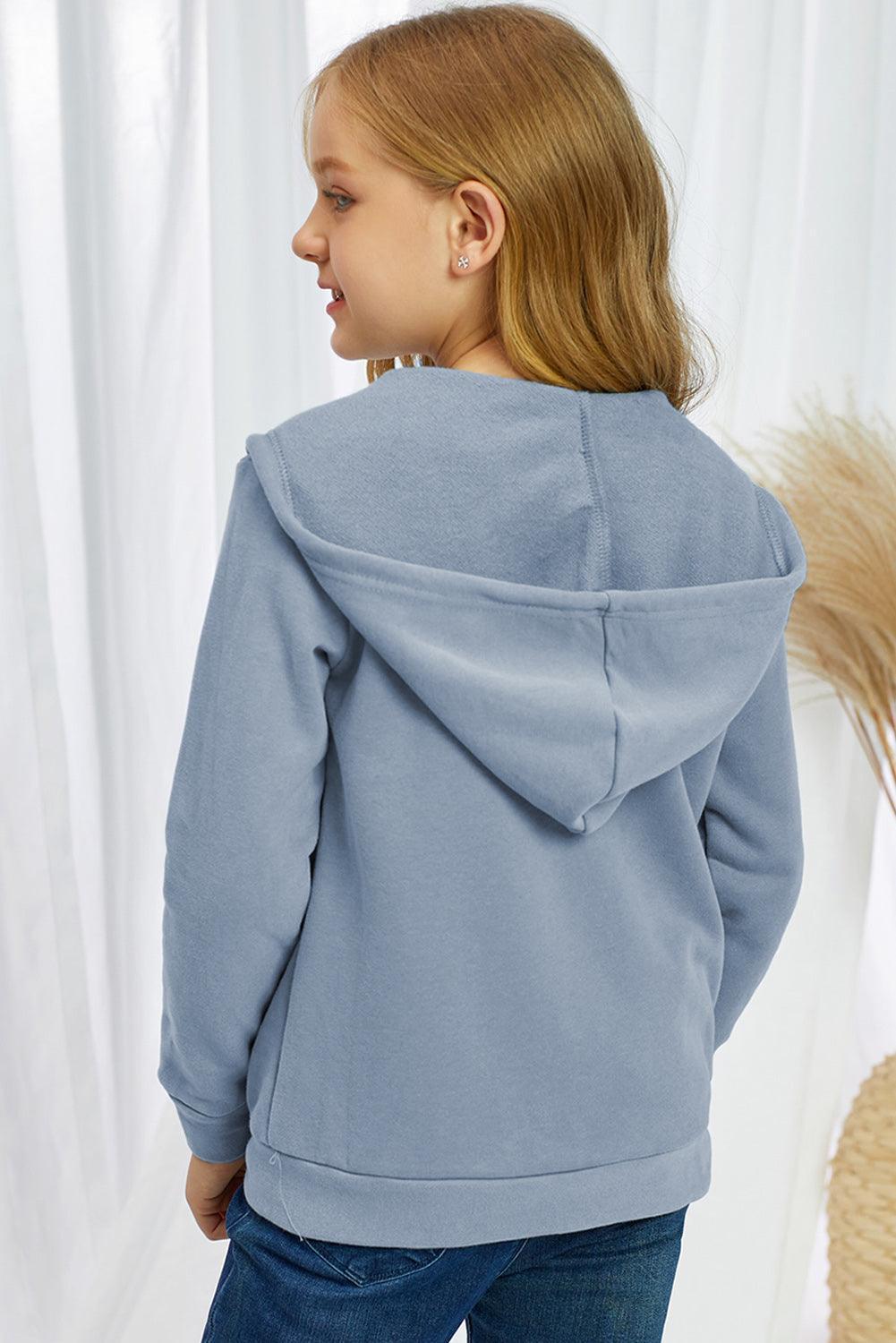 Girls Versatile Hooded Jacket With Pockets - MXSTUDIO.COM