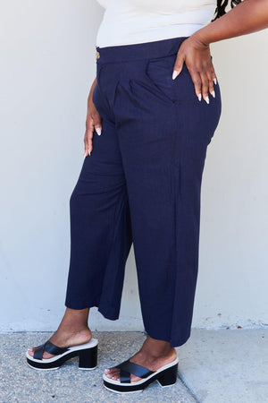 Go With The Flow Plus Size Wide Leg Crop Pants - MXSTUDIO.COM