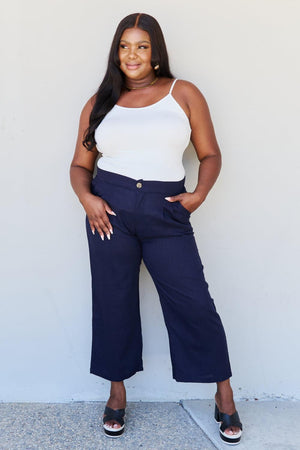 Go With The Flow Plus Size Wide Leg Crop Pants - MXSTUDIO.COM