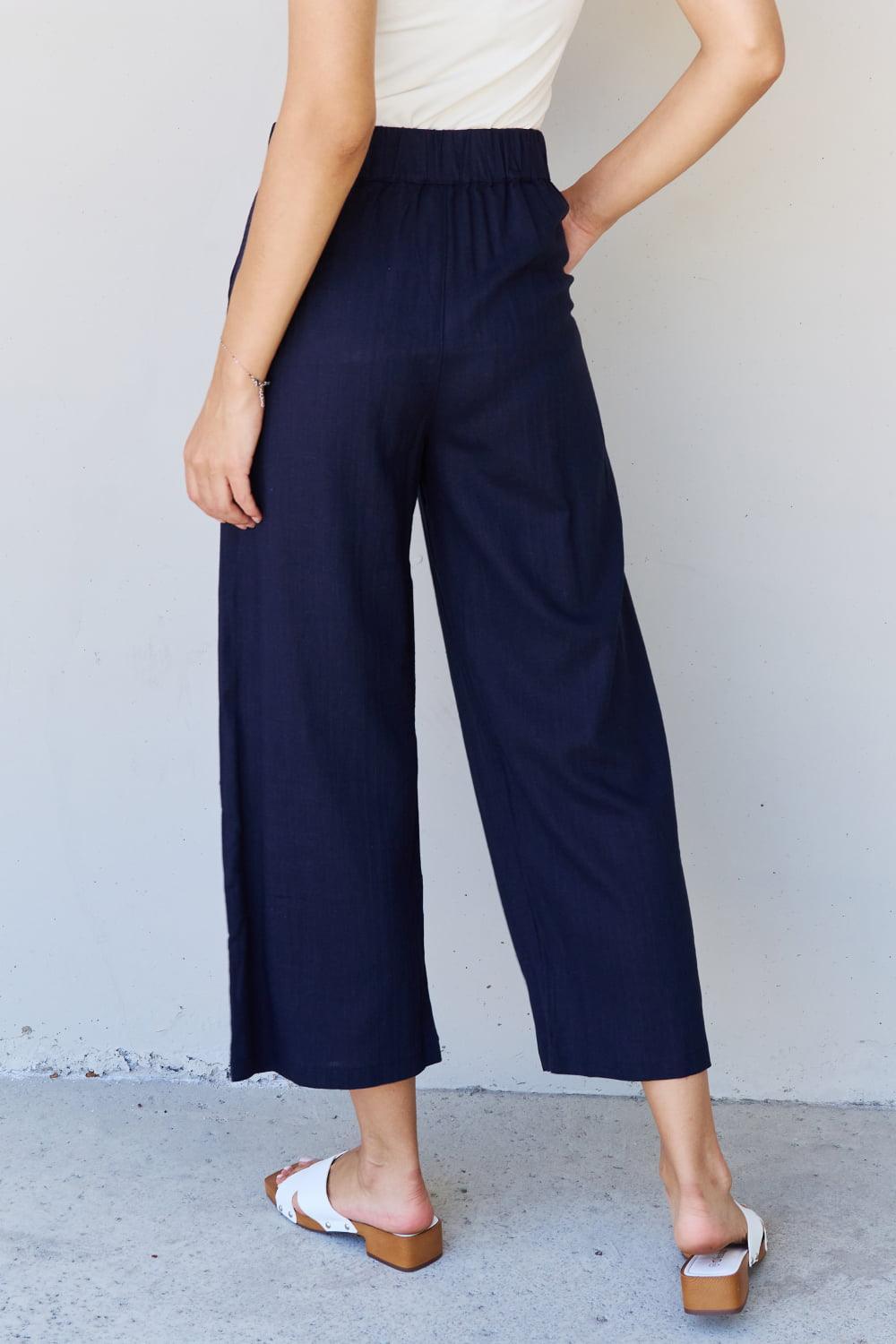 Go With The Flow Plus Size Wide Leg Crop Pants - MXSTUDIO.COM