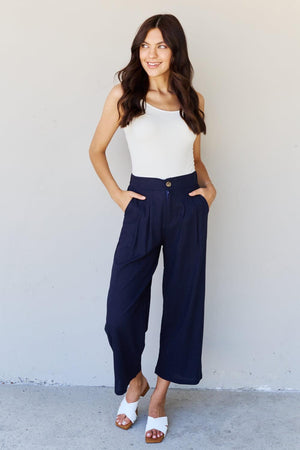 Go With The Flow Plus Size Wide Leg Crop Pants - MXSTUDIO.COM