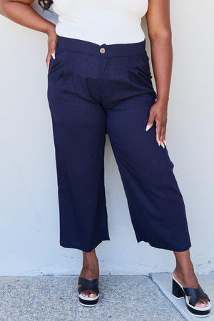 Go With The Flow Plus Size Wide Leg Crop Pants - MXSTUDIO.COM