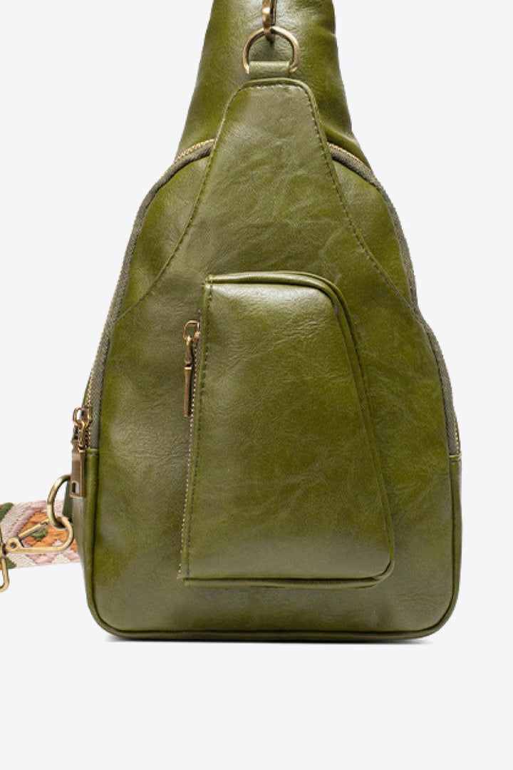 Hassle-Free Getaway PU Leather Sling Bag - MXSTUDIO.COM