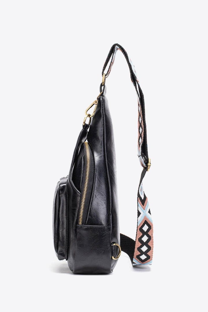 Hassle-Free Getaway PU Leather Sling Bag - MXSTUDIO.COM