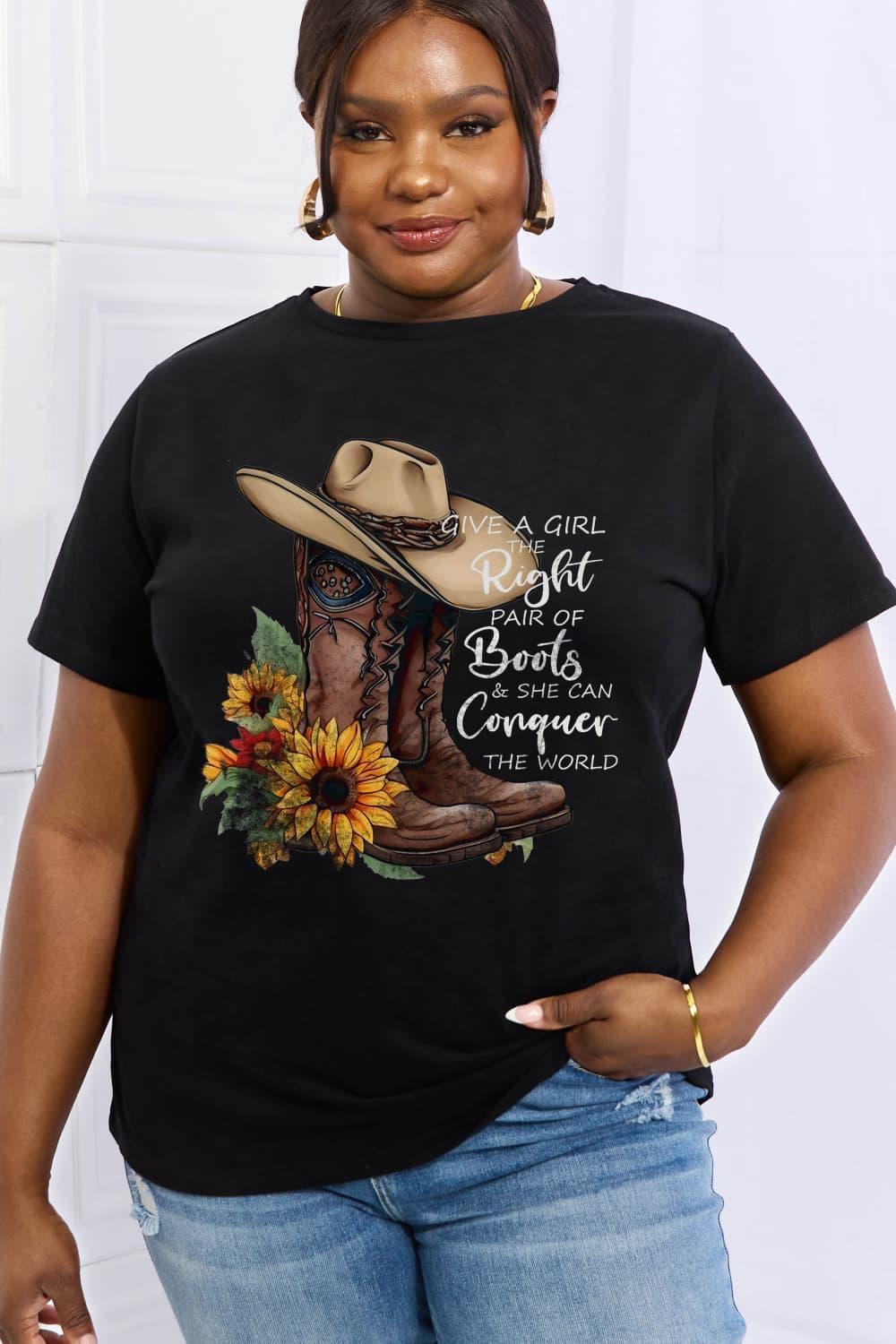 Hats And Boots Plus Size Cowboy T Shirt - MXSTUDIO.COM