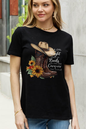 Hats And Boots Plus Size Cowboy T Shirt - MXSTUDIO.COM