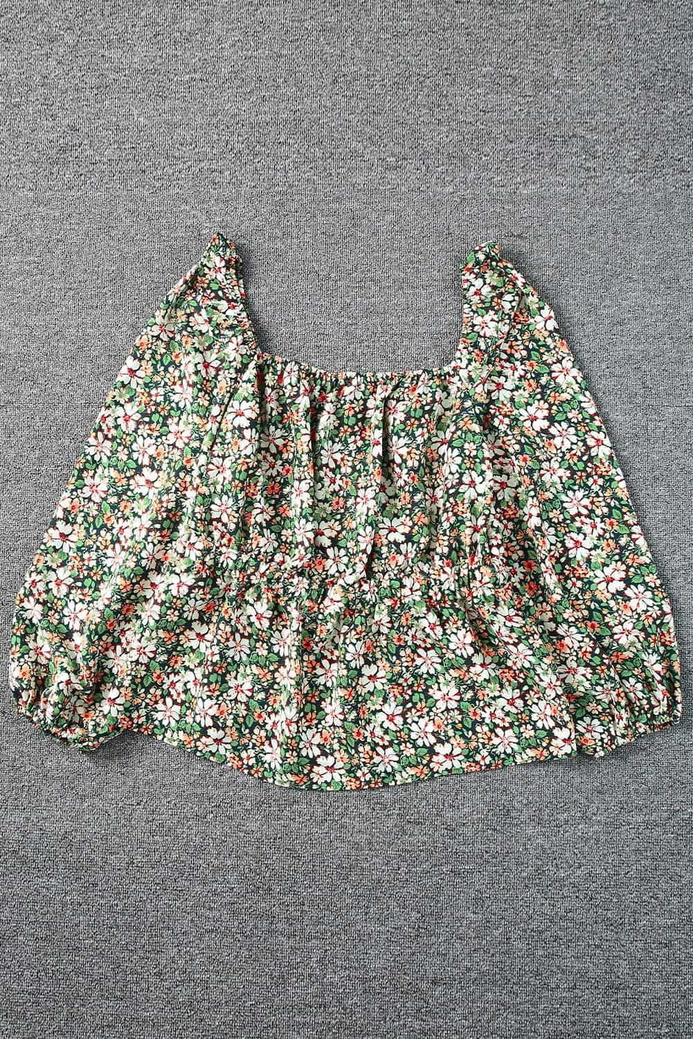 Hello Summer Plus Size Floral Peplum Top - MXSTUDIO.COM