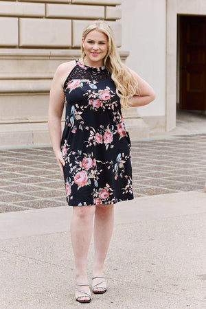 Hey Gorgeous Sleeveless Plus Size Floral Dress - MXSTUDIO.COM