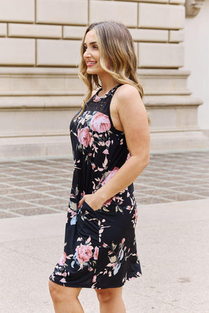 Hey Gorgeous Sleeveless Plus Size Floral Dress - MXSTUDIO.COM