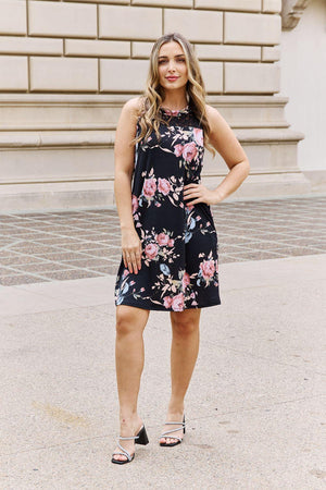 Hey Gorgeous Sleeveless Plus Size Floral Dress - MXSTUDIO.COM