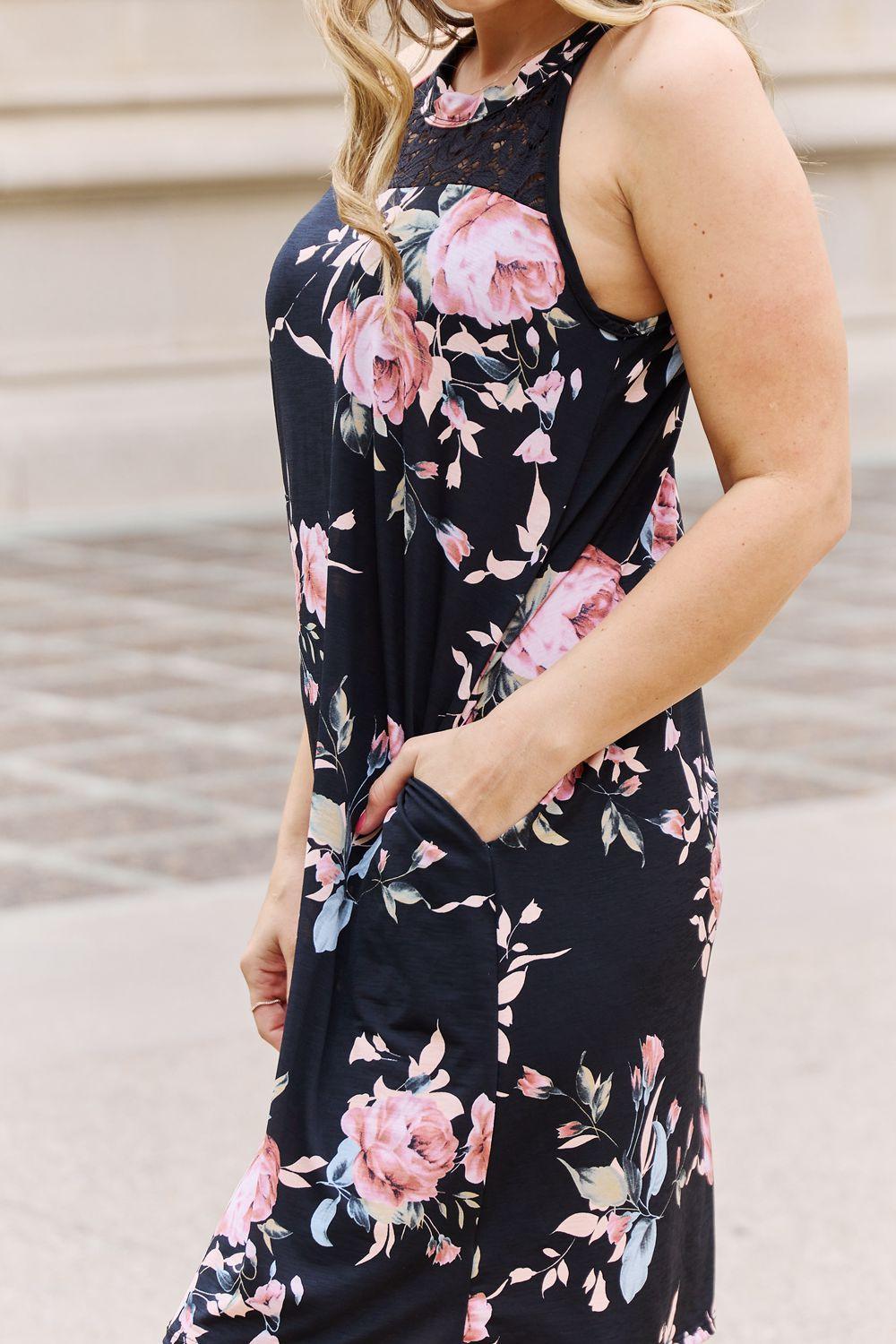 Hey Gorgeous Sleeveless Plus Size Floral Dress - MXSTUDIO.COM