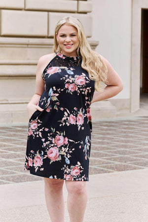 Hey Gorgeous Sleeveless Plus Size Floral Dress - MXSTUDIO.COM