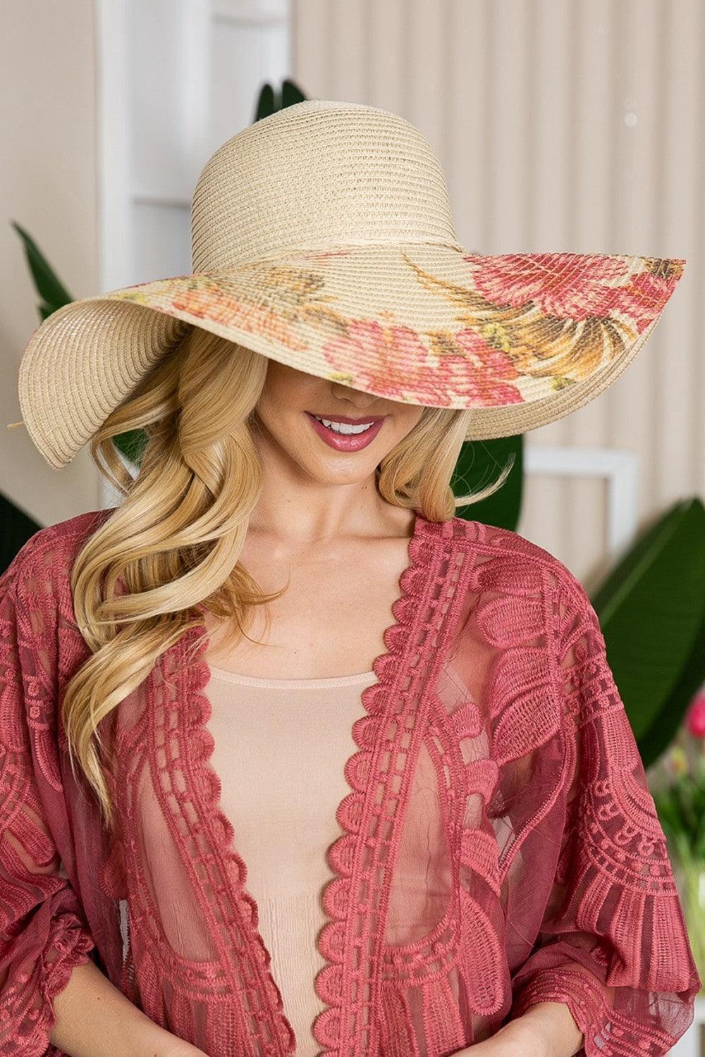 Highly Ventilated Floral Bow Sunhat - MXSTUDIO.COM