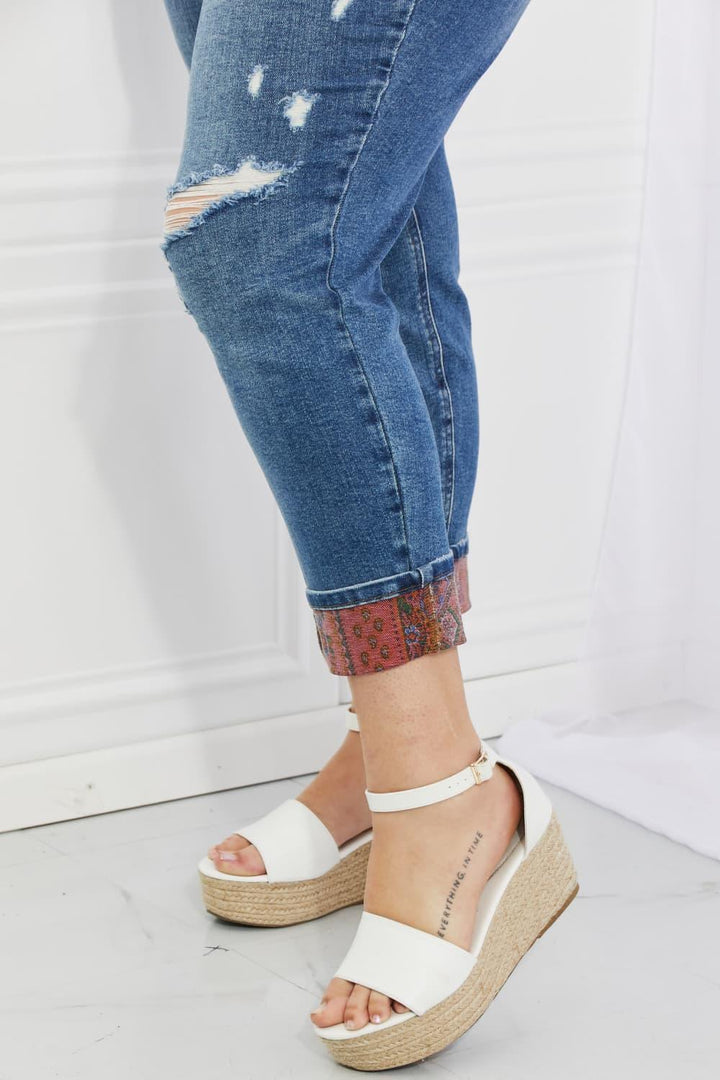 I 'am Unique Plus Size Distressed Boyfriend Jeans - MXSTUDIO.COM