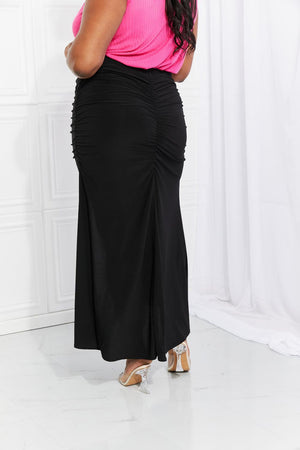 Infinite Sophistication Plus Size Black Maxi Skirt - MXSTUDIO.COM