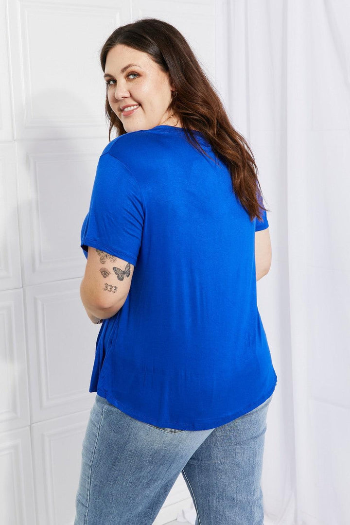 Instant Attraction Plus Size Royal Blue T-Shirt - MXSTUDIO.COM