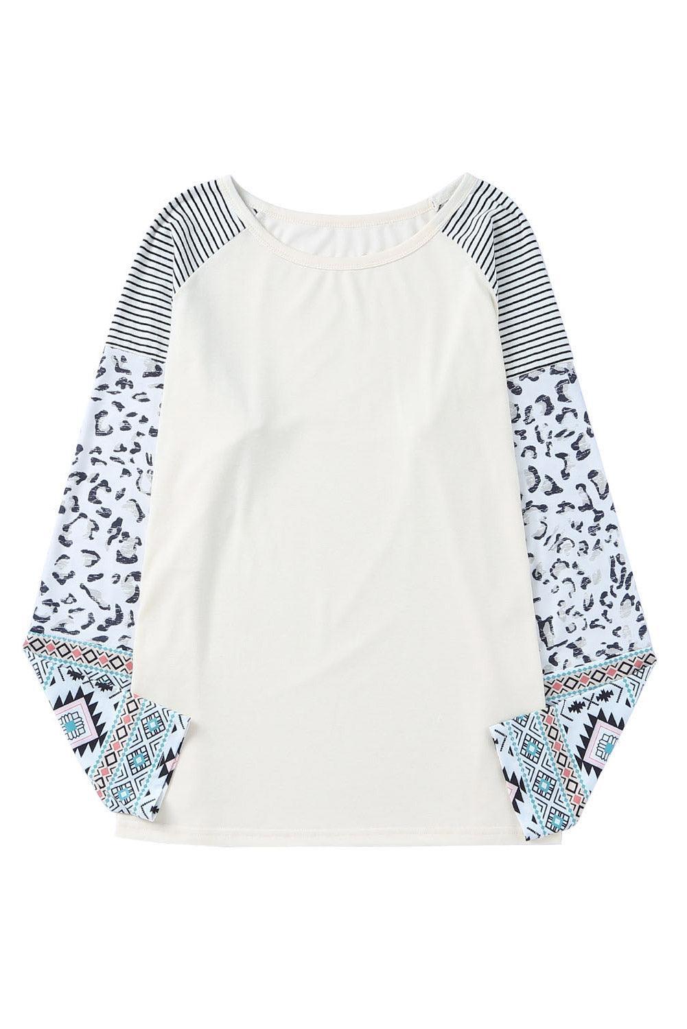 Into the Wild Plus Size Leopard Raglan Sleeve Top - MXSTUDIO.COM