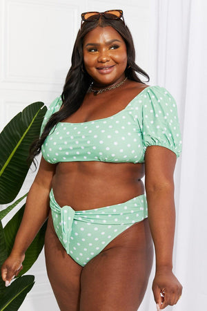 Island Getaway Plus Size Puff Sleeve Bikini - MXSTUDIO.COM