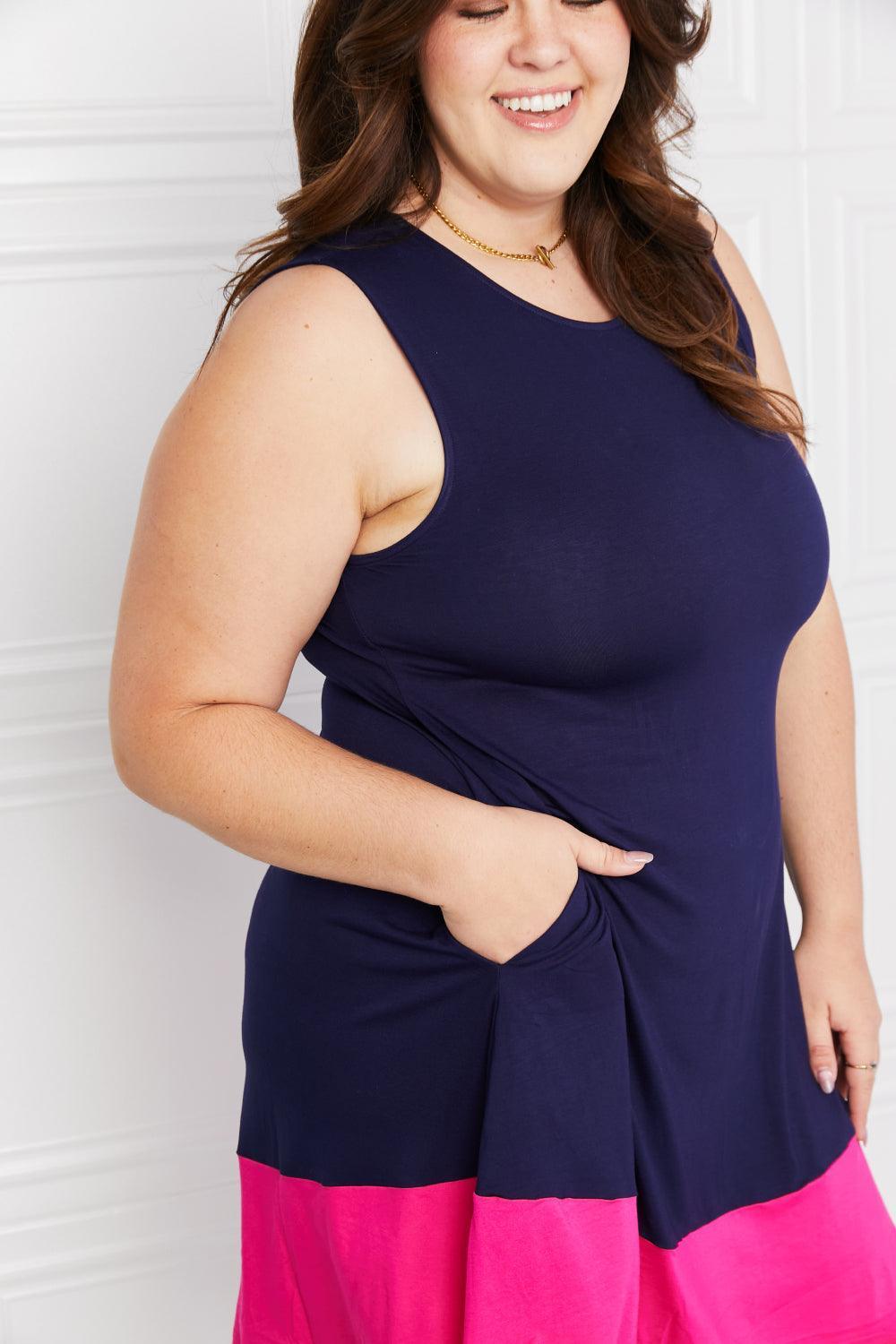 Jazzy Round Neck Plus Size Mini Dress - MXSTUDIO.COM