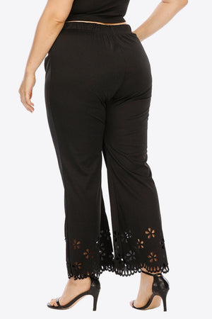 Just Perfect Crochet Plus Size Black Pants - MXSTUDIO.COM