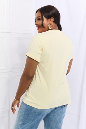 Laid-Back Vibe Plus Size Flower T Shirt - MXSTUDIO.COM