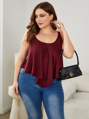 Let's Go Out Sleeveless Plus Size Cami - MXSTUDIO.COM