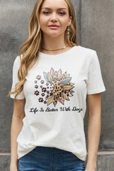 Life Is Better With Dogs Plus Size Dog Lover T Shirt - MXSTUDIO.COM