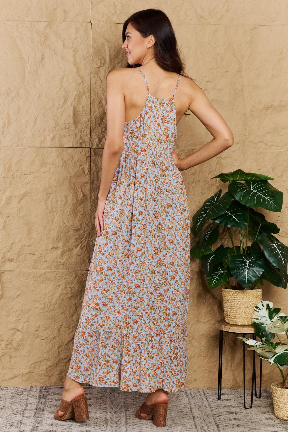 Look Fresh Sleeveless Floral Plus Size Maxi Dress - MXSTUDIO.COM