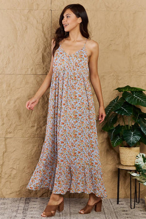 Look Fresh Sleeveless Floral Plus Size Maxi Dress - MXSTUDIO.COM