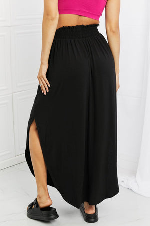 Love Yourself Slit Plus Size Black Maxi Skirt - MXSTUDIO.COM