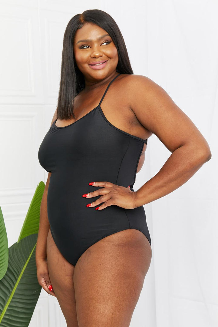 Merlady Plus Size Black One Piece Swimsuit - MXSTUDIO.COM