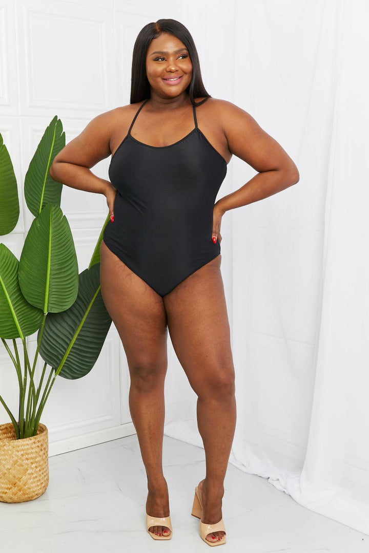 Merlady Plus Size Black One Piece Swimsuit - MXSTUDIO.COM
