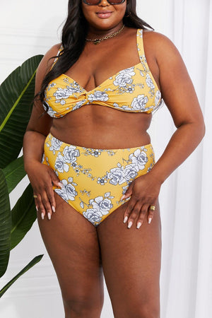 Miss Me Floral Plus Size High Waist Bikini - MXSTUDIO.COM